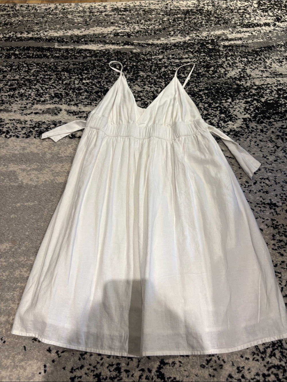 Aerie Linen Blend Side Tie Mini Dress